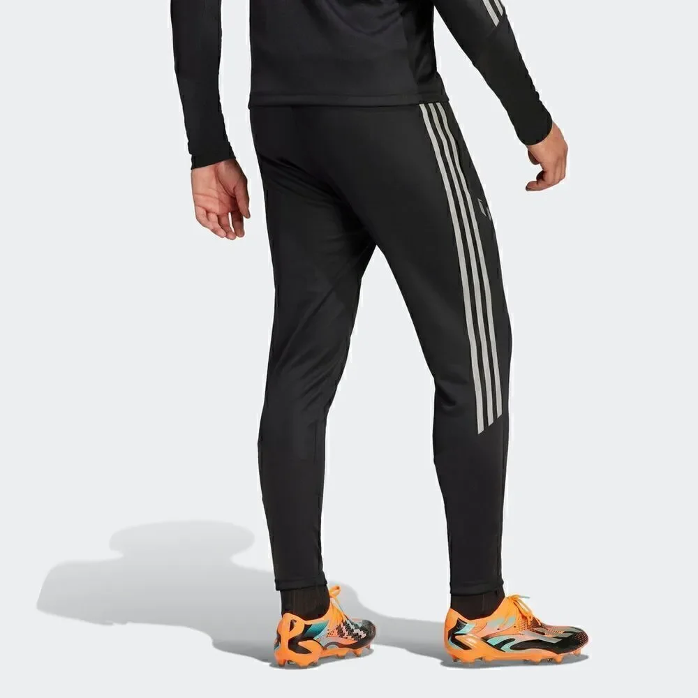 Adidas Messi Track Pants Men's M Soccer Sportswear Black Silver HR4352 Zippers